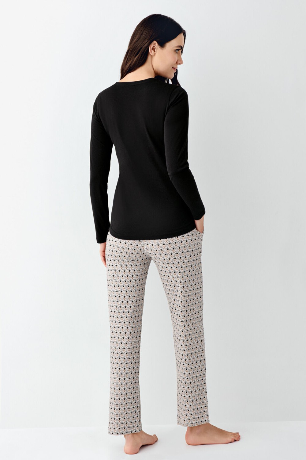 Pierre Cardin Kadın Siyah Pijama Takımı görsel 4