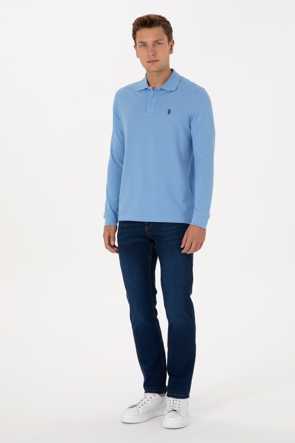 U.S. Polo Assn. Erkek Koyu Mavi Slim Fit Jean Pantolon 50316554-DN0023 görsel 3