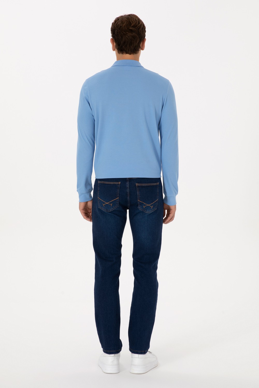 U.S. Polo Assn. Erkek Koyu Mavi Slim Fit Jean Pantolon 50316554-DN0023 görsel 4