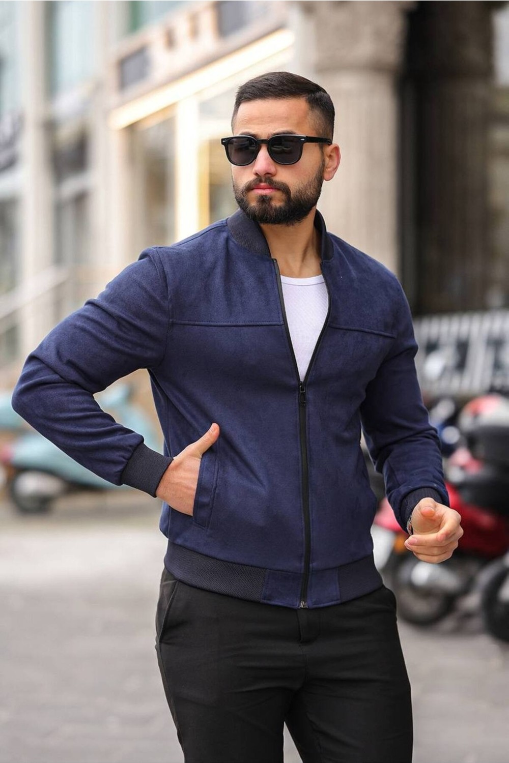 Baselco Erkek Süet Kolej Ceket görsel 2