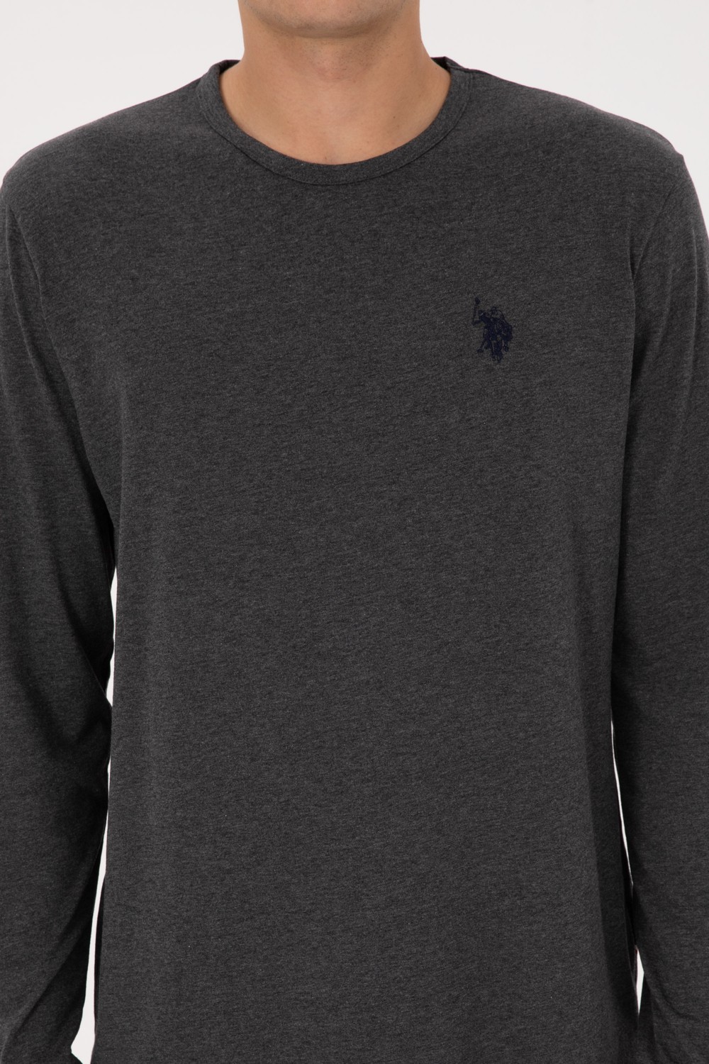U.S. Polo Assn. Erkek Antrasit Melanj Pijama Takımı 50318602-VR081 görsel 6