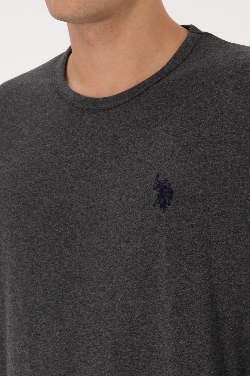 U.S. Polo Assn. Erkek Antrasit Melanj Pijama Takımı 50318602-VR081 görsel 7