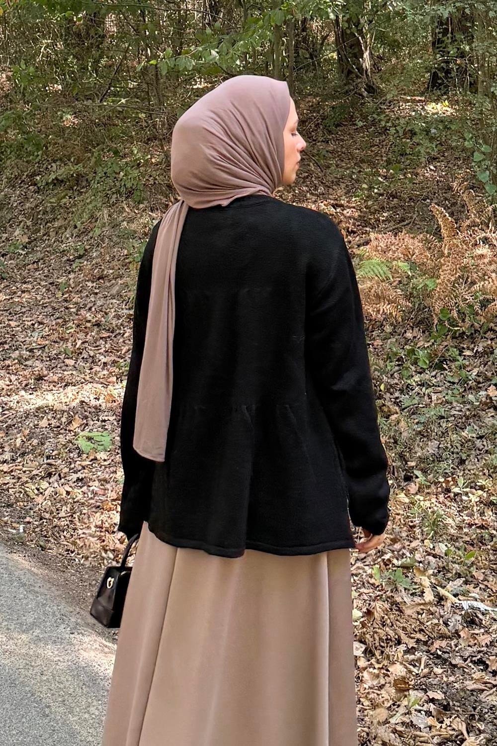 Lamelif Yaka Bağlama Detaylı Kazak Bordo görsel 4