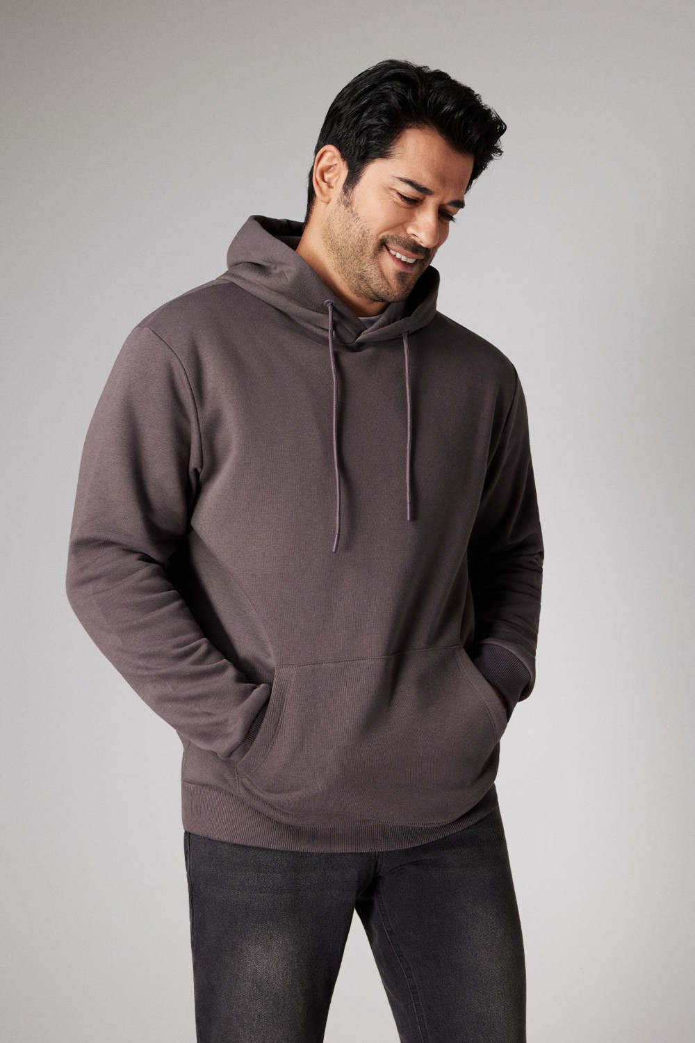 Altınyıldız Classics Erkek Siyah Standart Fit Normal Kesim Içi Polarlı 3 Iplik Kapüşonlu Pamuklu Sweatshirt
