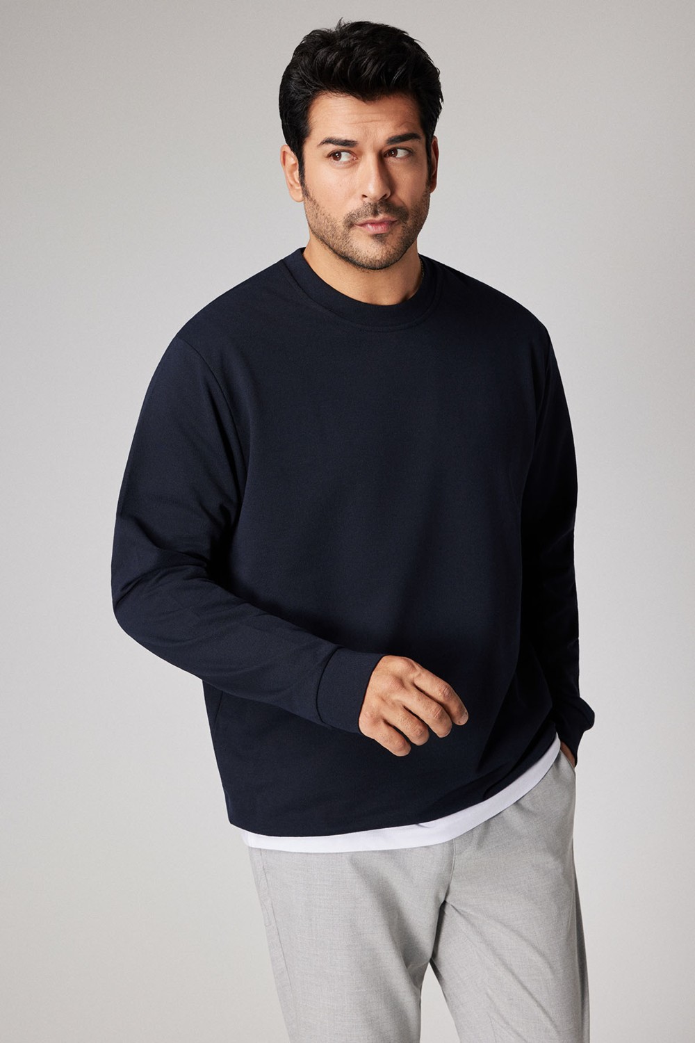 Altınyıldız Classics Pamuklu Standart Fit Normal Kesim 2 Iplik Bisiklet Yaka Sweatshirt
