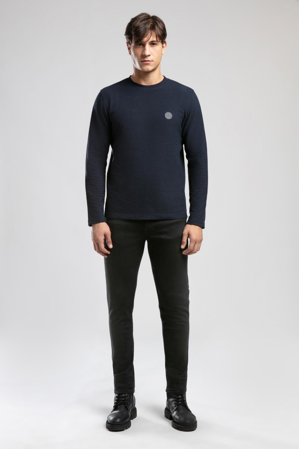 Lee Cooper Jack Erkek Slım Dar Kesim Yüksek Bel Dar Paça Jean Pantolon Siyah