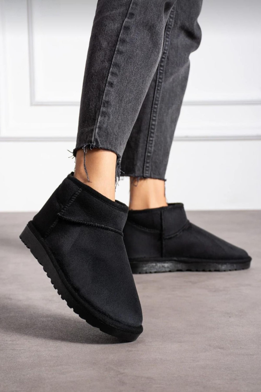 Neon Shoes Kadın Mini Süet Içi Tüylü Yüksek İnce Taban Kışlık Bot & Bootie görsel 5