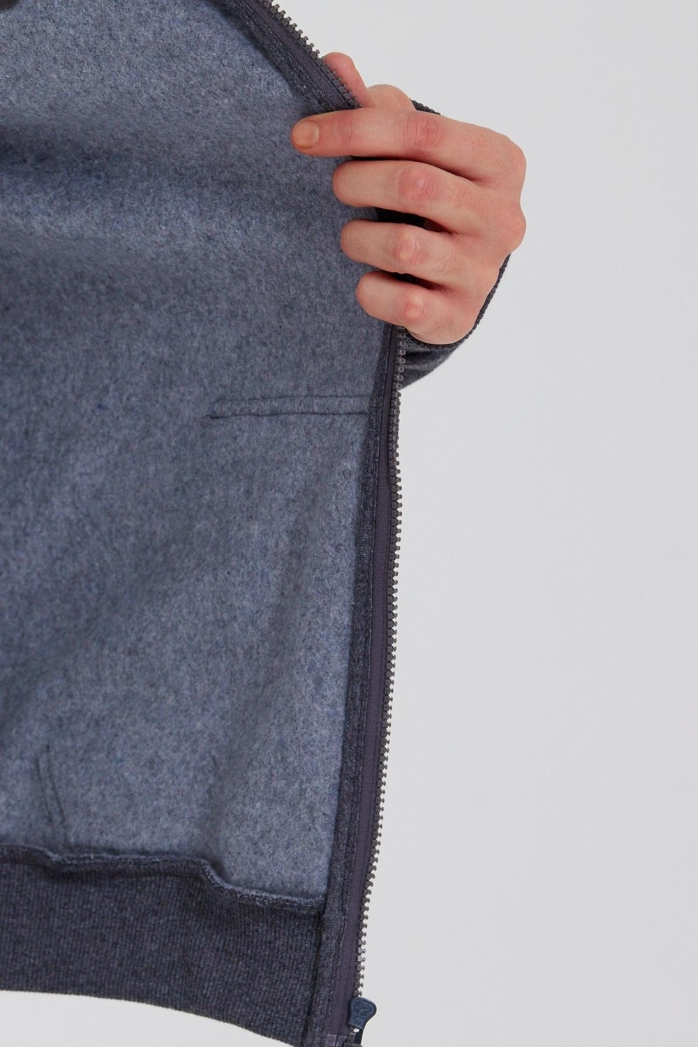 Polo State Erkek Fermuarlı Kanguru Cep 3 İplik Sweatshirt Lacivert görsel 8