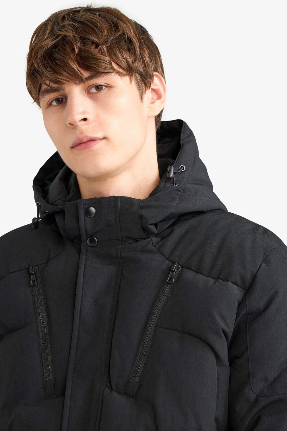 DeFacto Sıcak Tutan Su İtici Slim Fit Mont F1147AX25WN görsel 6