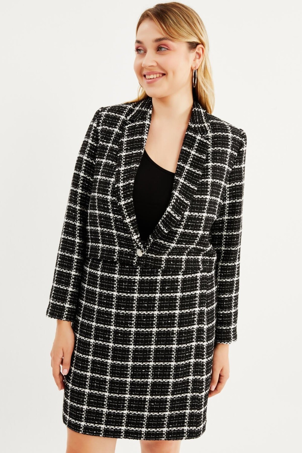 Myline Astarlı Blazer Tüvit Ceket görsel 7