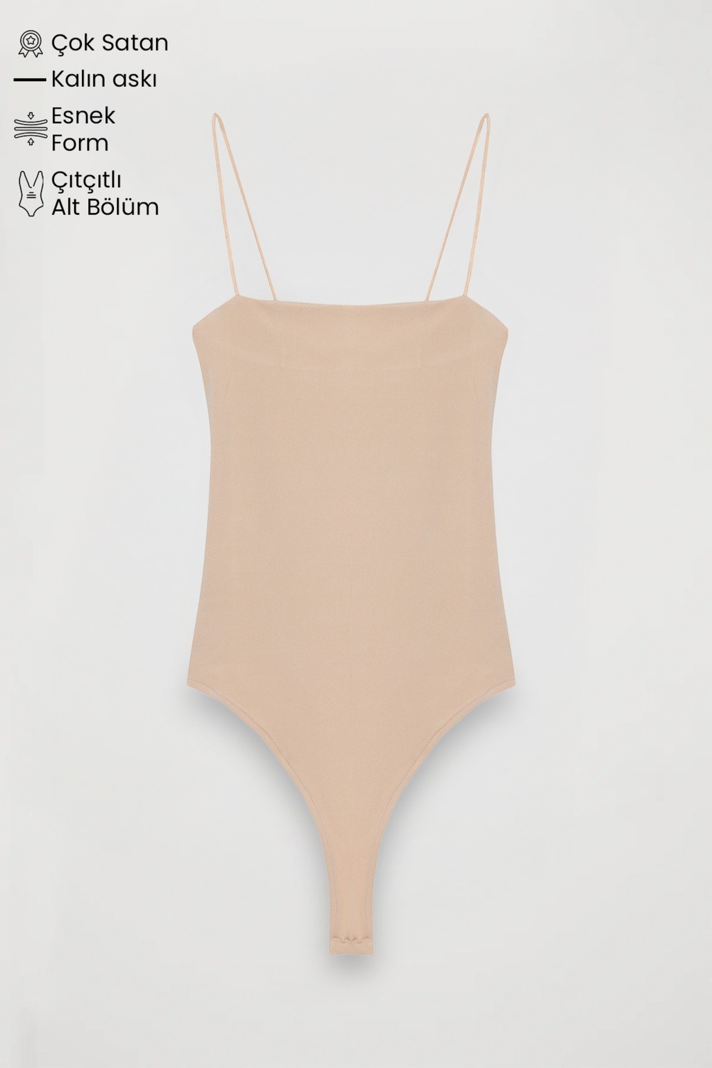 Quzu Askılı Bodysuit Lacivert görsel 6