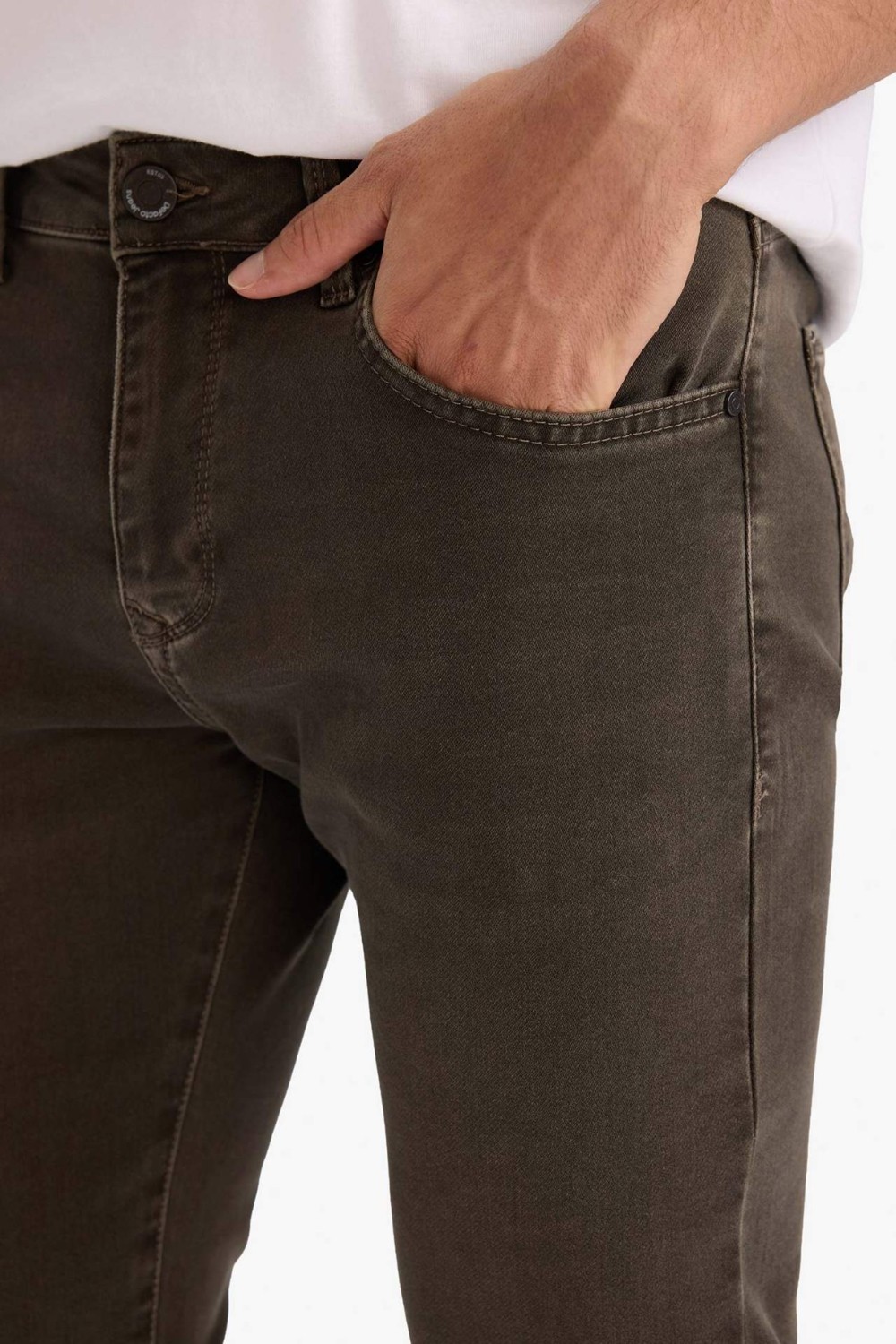 DeFacto Sergio Regular Fit Normal Bel Boru Paça Jean Pantolon G3235AX25AU görsel 4