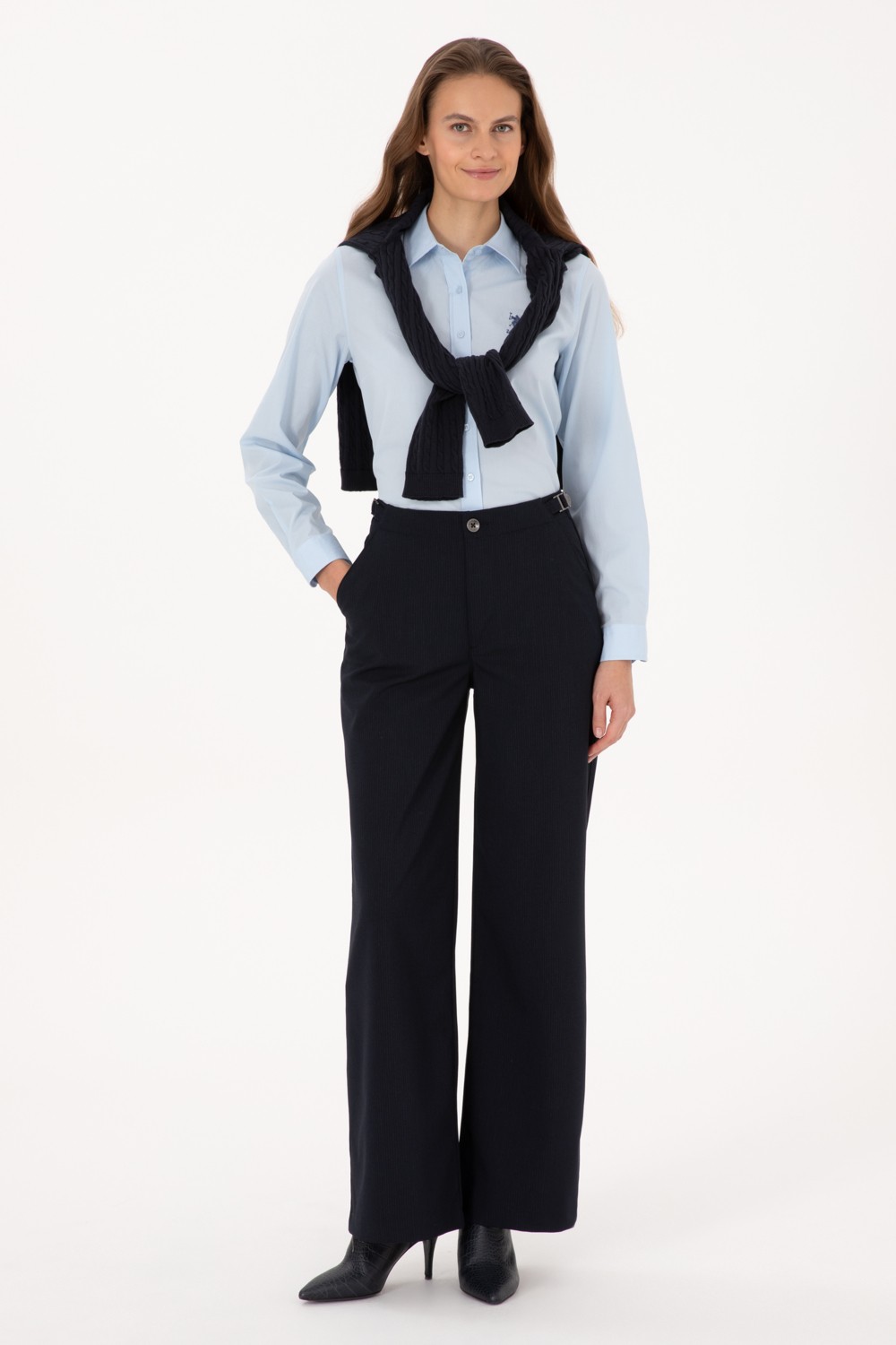 U.S. Polo Assn. Kadın Lacivert Pantolon (Kanvas-Chino) 50309342-VR033
