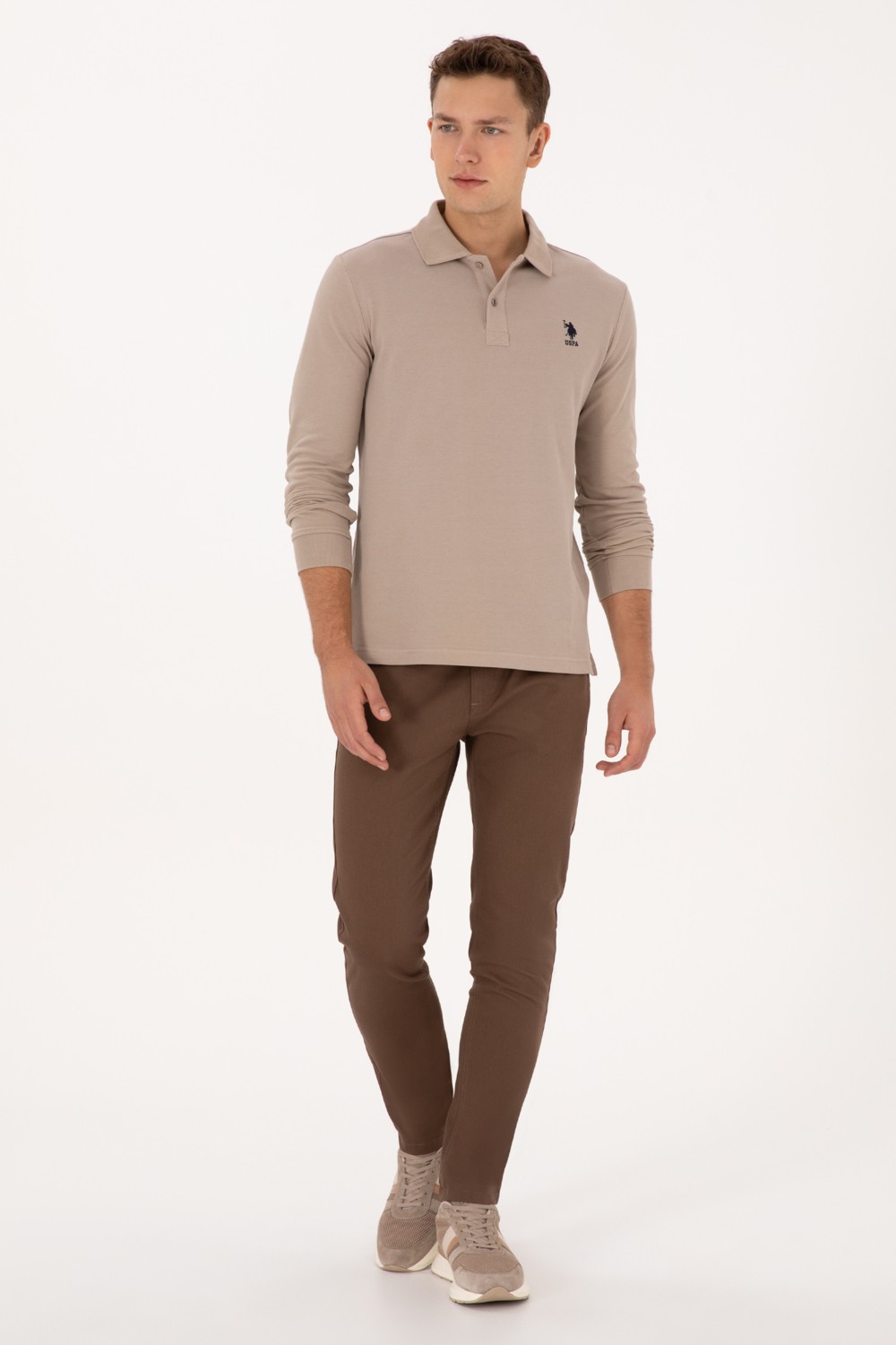 U.S. Polo Assn. Erkek Slim Fit Lacivert Kanvas Pantolon 50316835-VR033