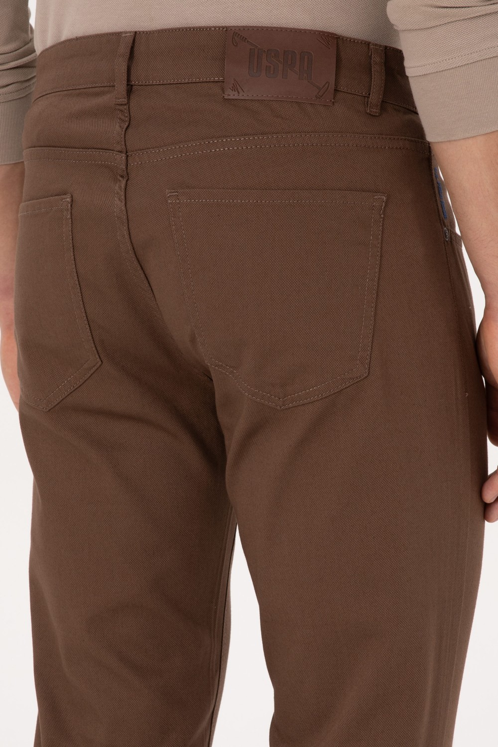 U.S. Polo Assn. Erkek Slim Fit Lacivert Kanvas Pantolon 50316835-VR033 görsel 6