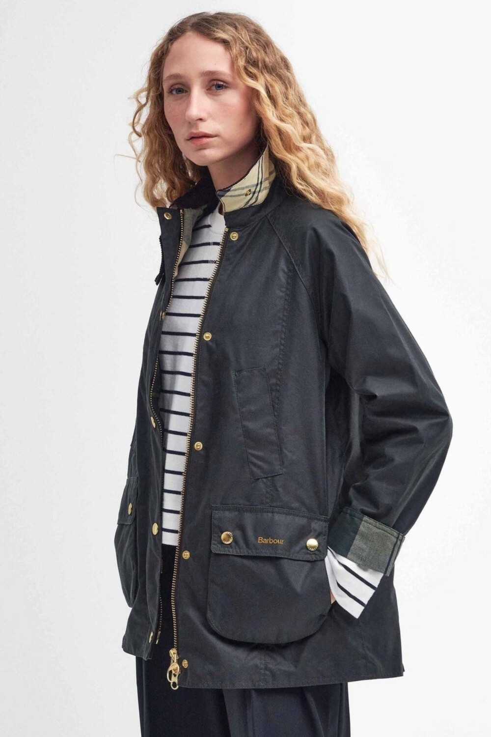 Barbour Modern Beadnell Yağlı Ceket SG51 Sage-Ancient görsel 3