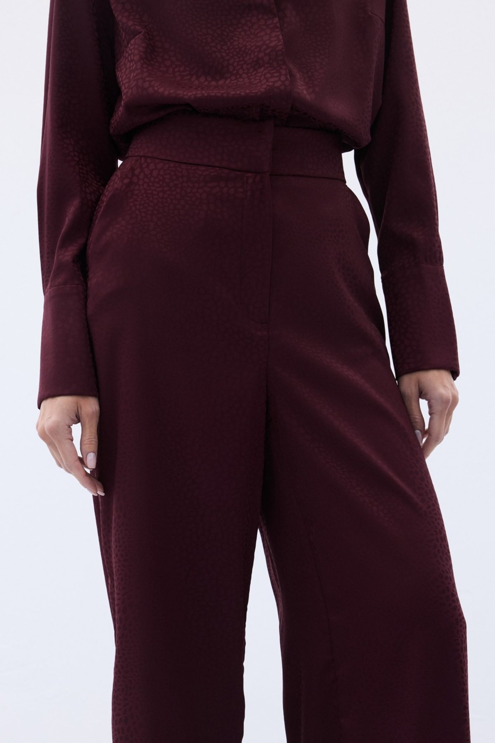 Sateen Jakarlı Pantolon - Lacivert görsel 6