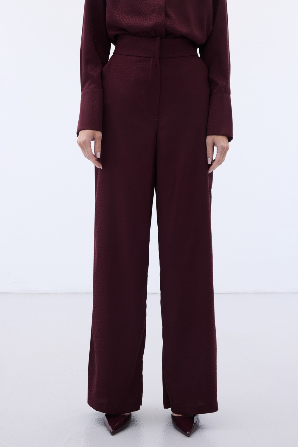 Sateen Jakarlı Pantolon - Lacivert görsel 7