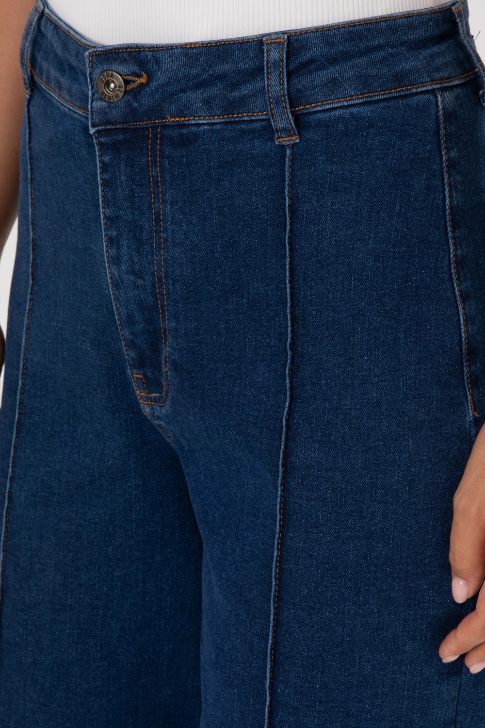 U.S. Polo Assn. Kadın Mavi Flaire High Waist Fit Jean Pantolon 50316581-DN0022 görsel 5