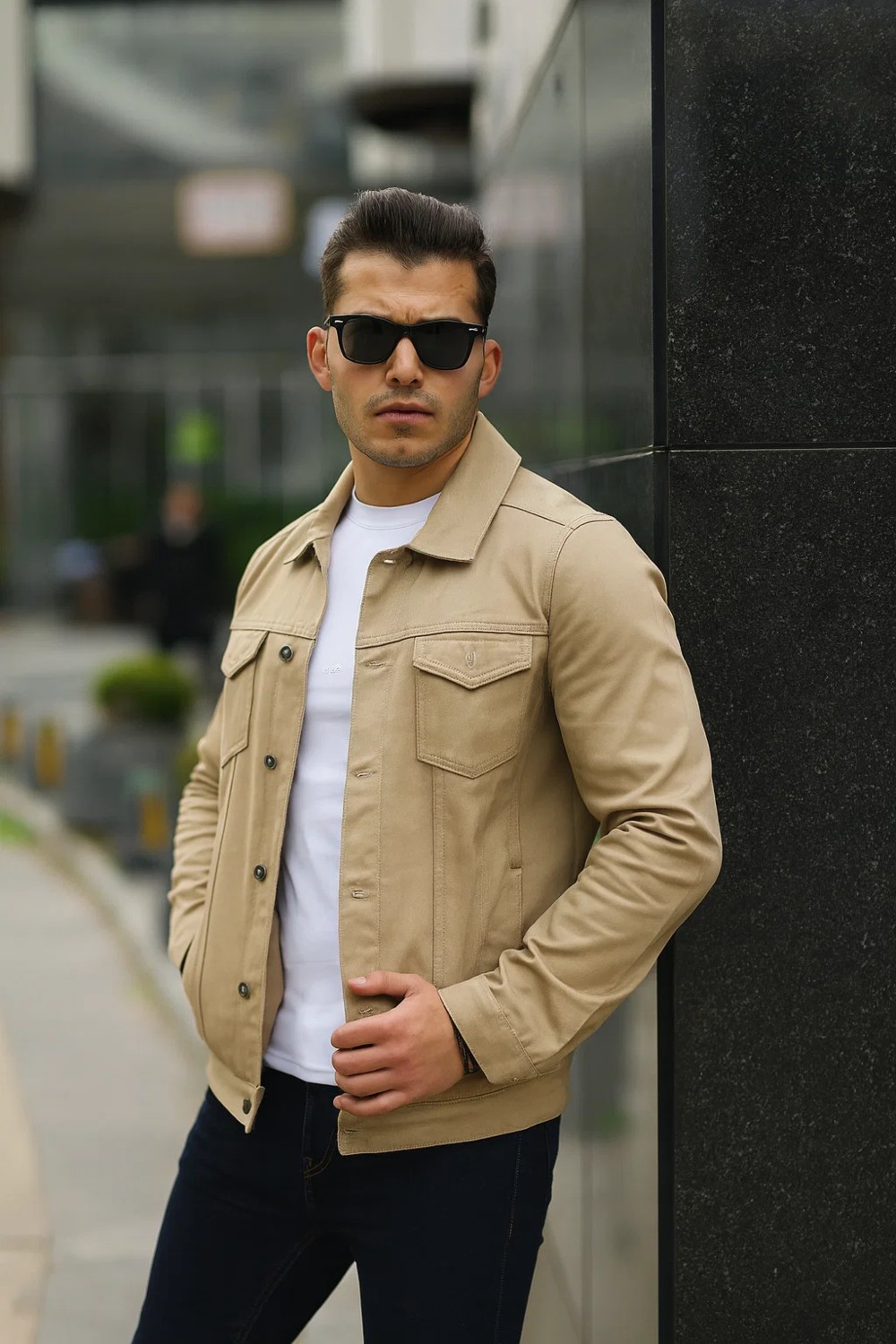 Comstar Erkek Slim Fit Denim Kot Ceket görsel 8