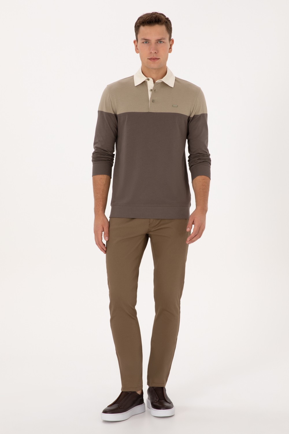 U.S. Polo Assn. Erkek Slim Fit Lacivert Kanvas Pantolon 50316835-VR033