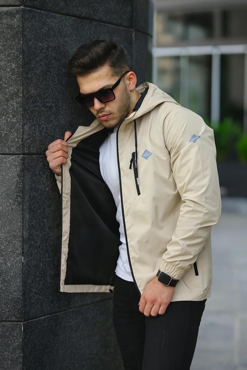 Comstarmoda Erkek Içi Astarlı Suya Dayanıklı Kapüşonlu Cepli Yağmurluk görsel 8