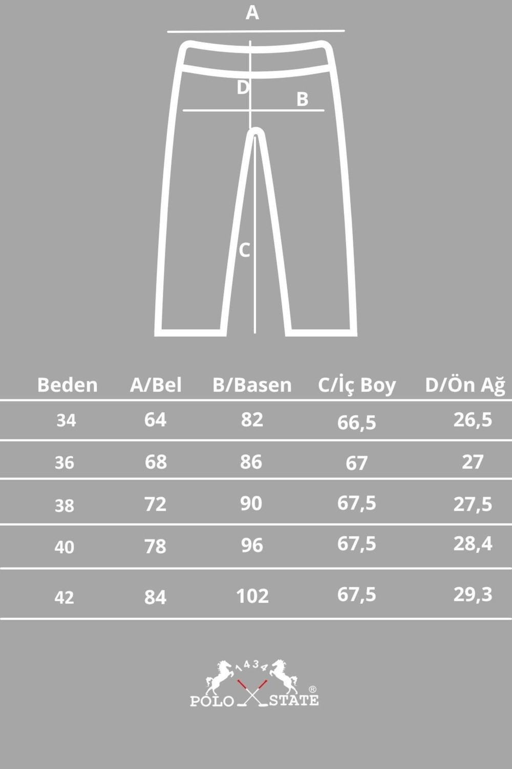 Polo State Kadın Skinny Fit Yüksek Bel Jeans Gri görsel 5