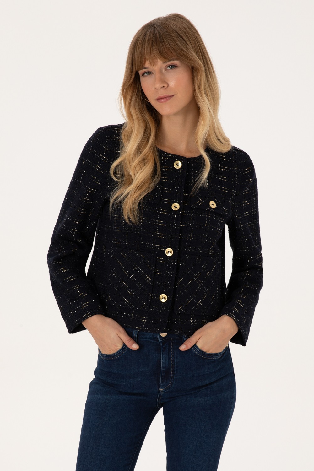 U.S. Polo Assn. Kadın Lacivert Ceket 50308757-VR033 görsel 8