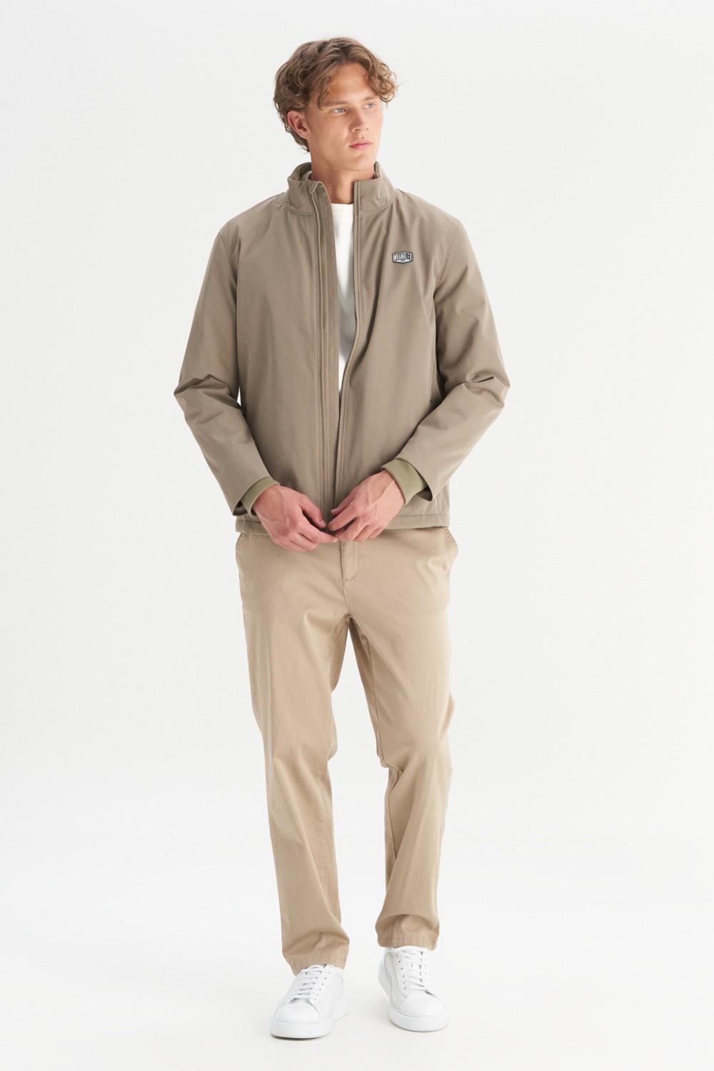 Wrangler Relaxed Fit Rahat Kesim Dik Yaka Cepli Ince Bomber Ceket görsel 2