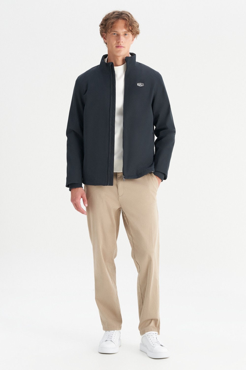 Wrangler Relaxed Fit Rahat Kesim Dik Yaka Cepli Ince Bomber Ceket görsel 7