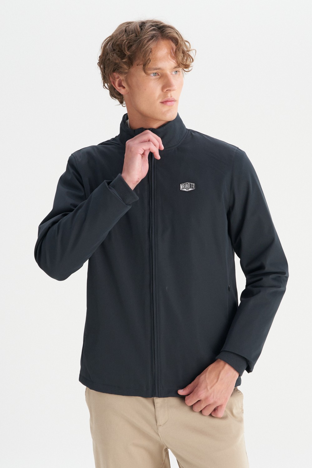 Wrangler Relaxed Fit Rahat Kesim Dik Yaka Cepli Ince Bomber Ceket görsel 8
