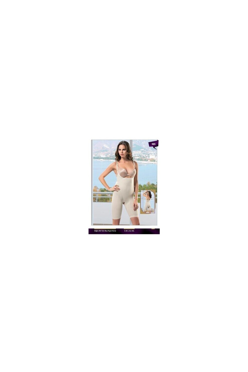 Formfit Beden Küçülten Seamless Dikişsiz Paçalı Açık Ağ Tam Boy Korse görsel 3