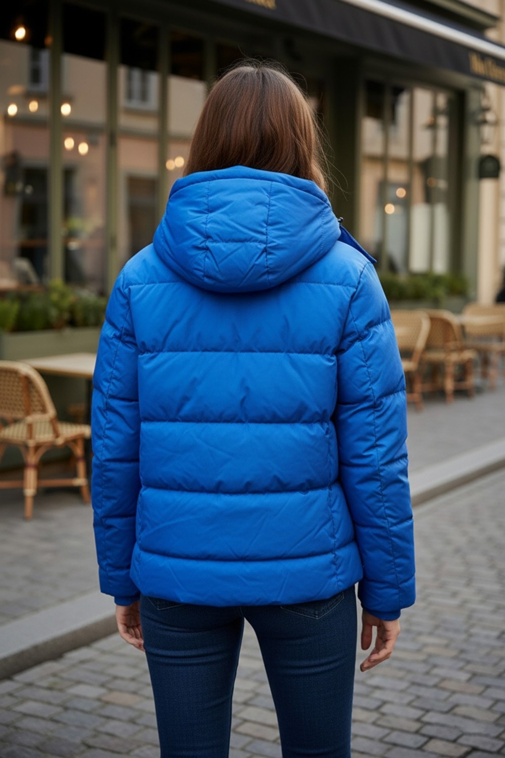 Famoda Kapüşonlu Yağmur ve Rüzgar Geçirmez Oversize Kadın Mont görsel 3