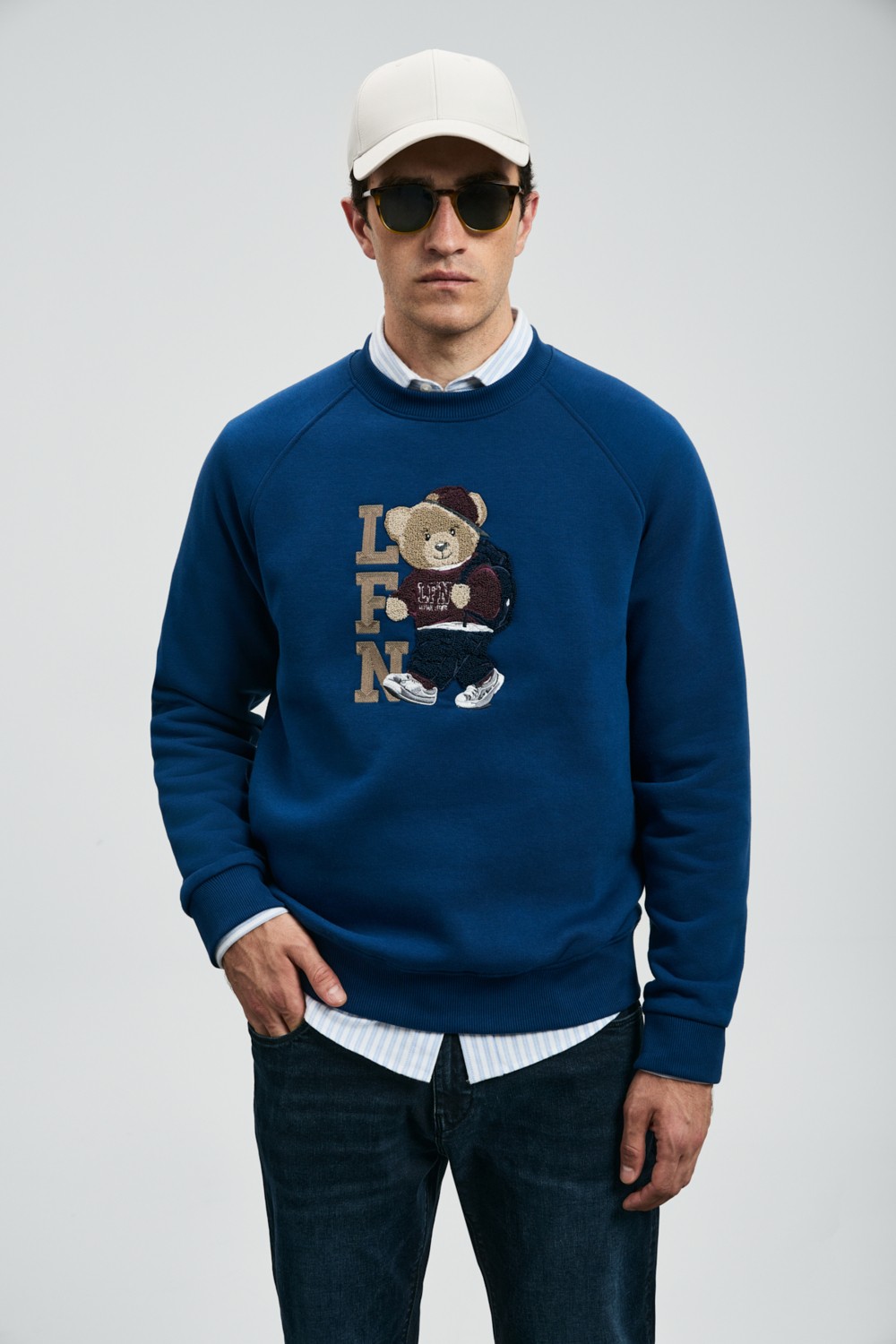 Lufian Storm Erkek Sweatshirt Kırık Beyaz görsel 7