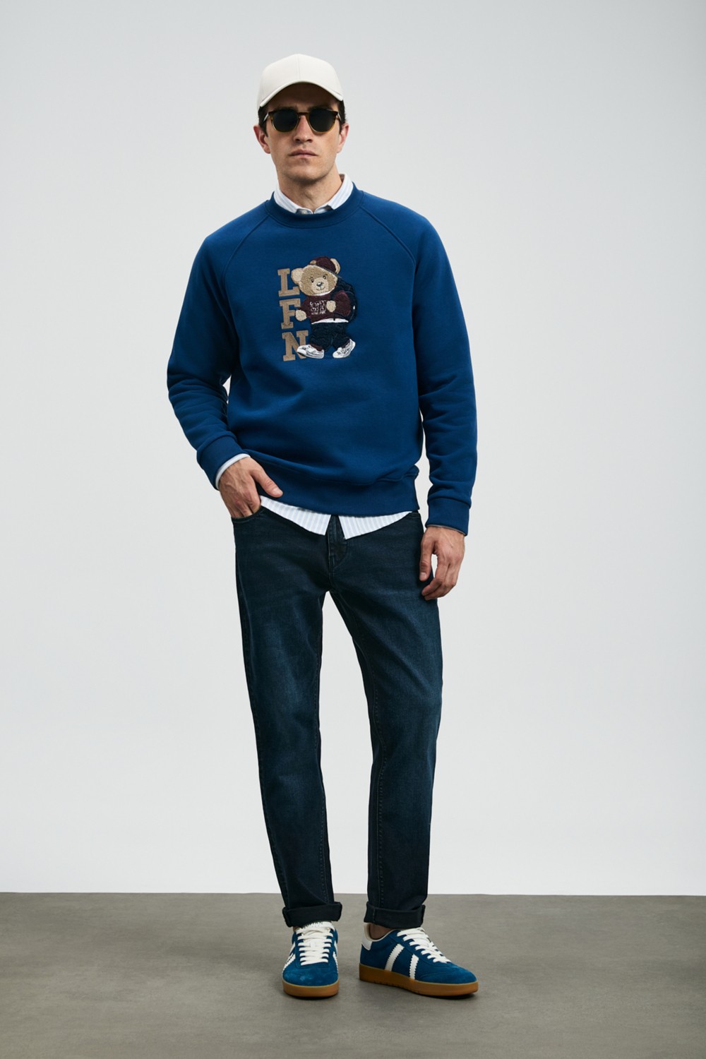 Lufian Storm Erkek Sweatshirt Kırık Beyaz görsel 8