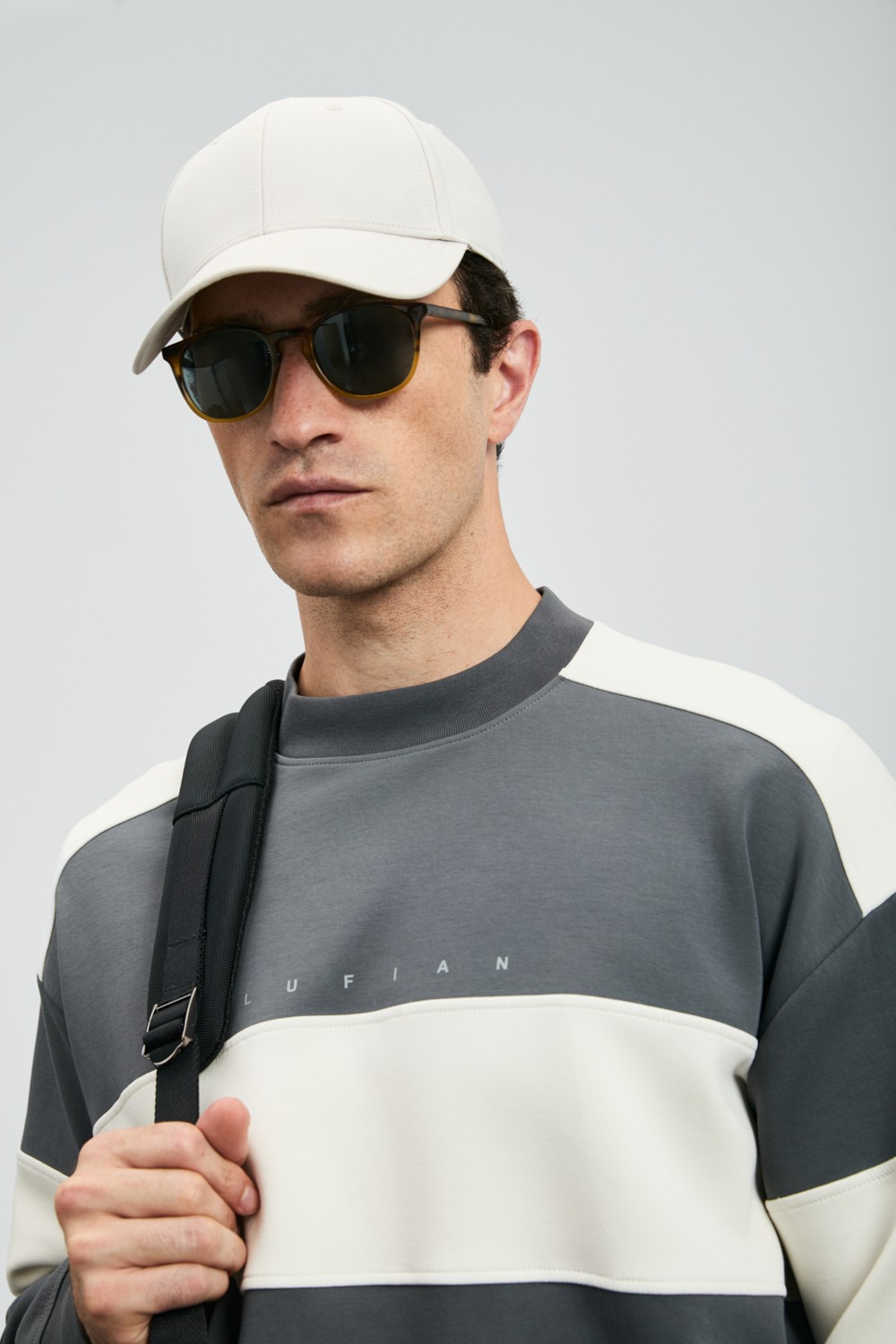 Lufian Pıeces Erkek Sweatshirt Koyu Gri görsel 5