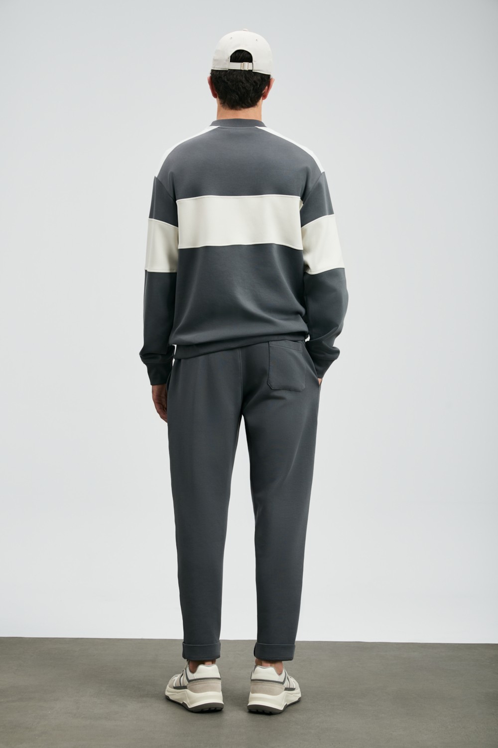 Lufian Pıeces Erkek Sweatshirt Koyu Gri görsel 6