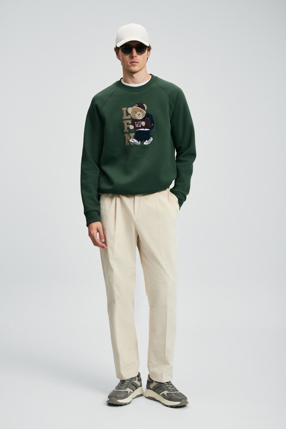 Lufian Storm Erkek Sweatshirt Kırık Beyaz