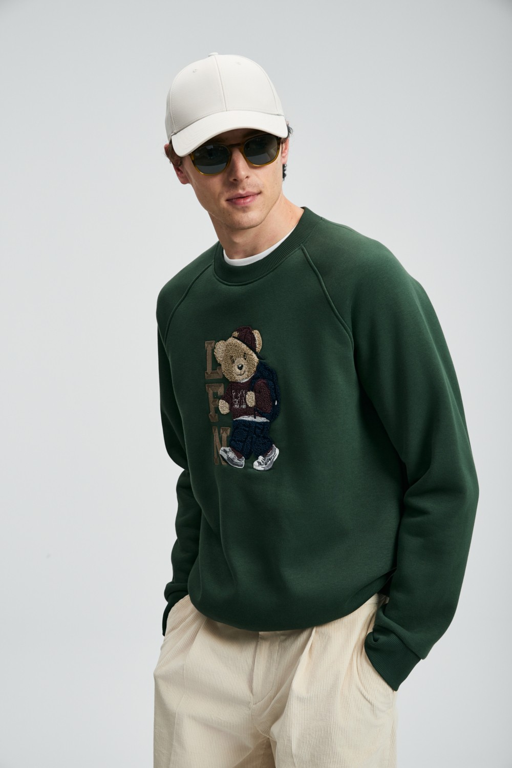 Lufian Storm Erkek Sweatshirt Kırık Beyaz görsel 3