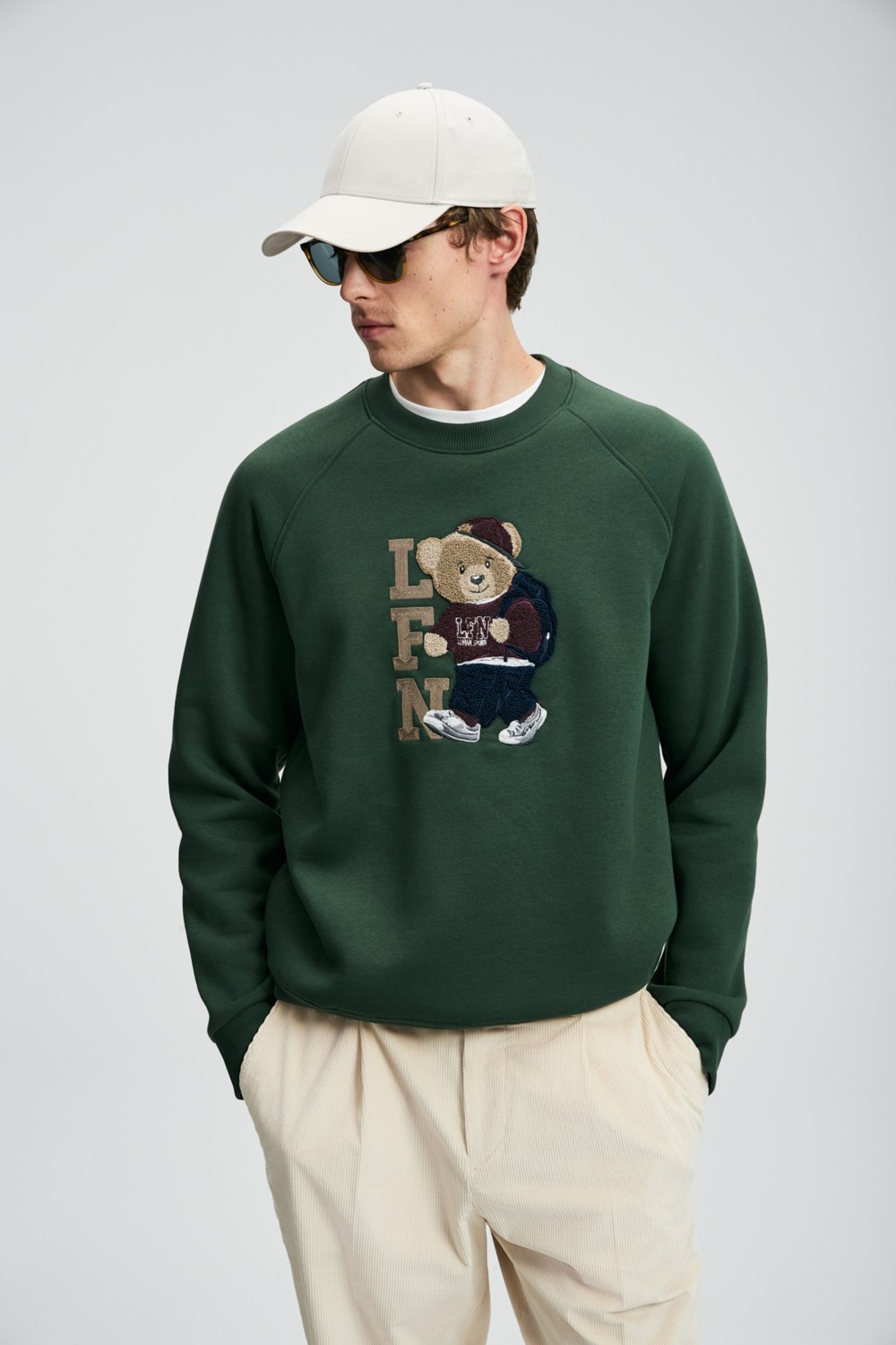 Lufian Storm Erkek Sweatshirt Kırık Beyaz görsel 4