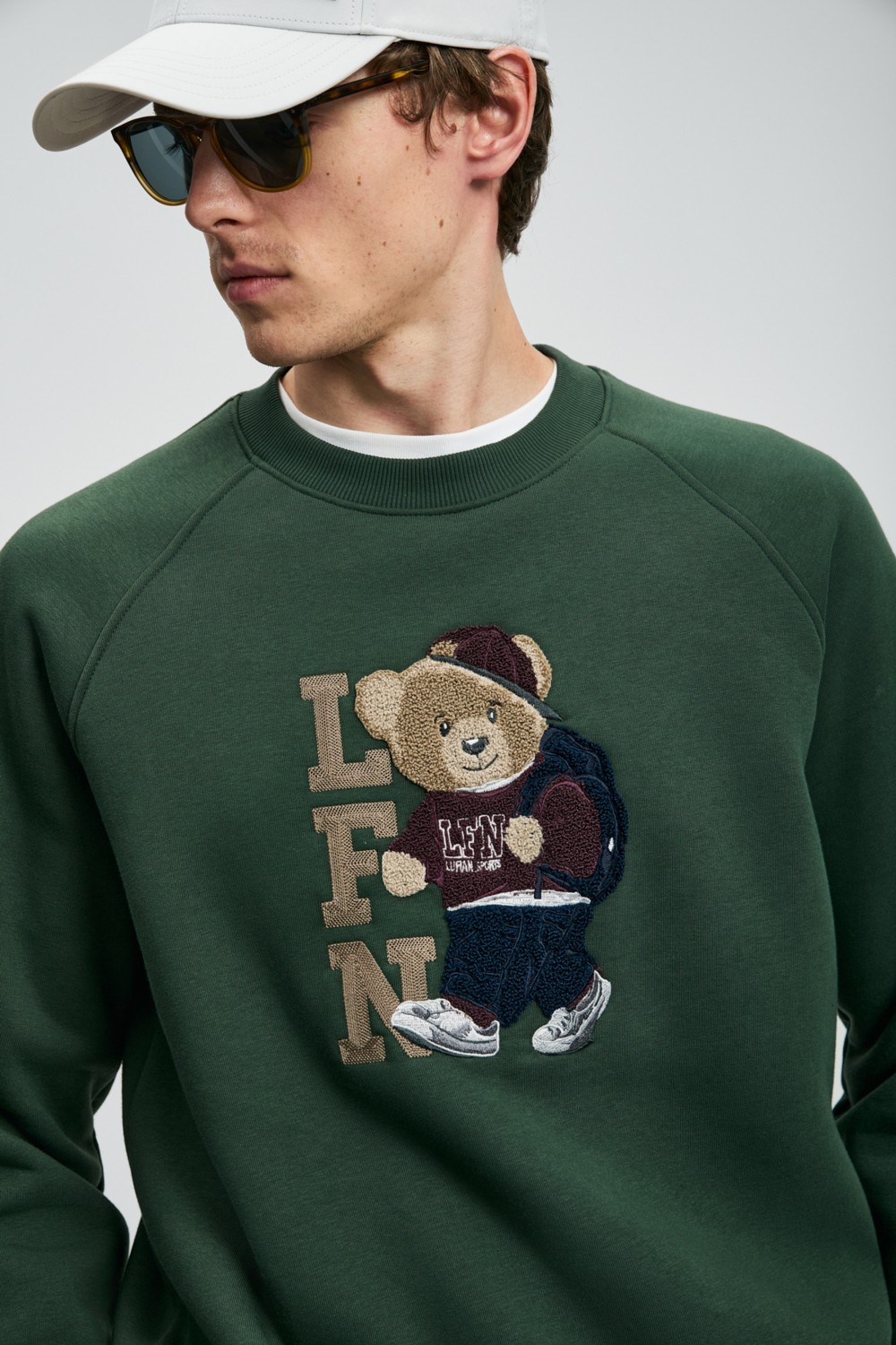 Lufian Storm Erkek Sweatshirt Kırık Beyaz görsel 5