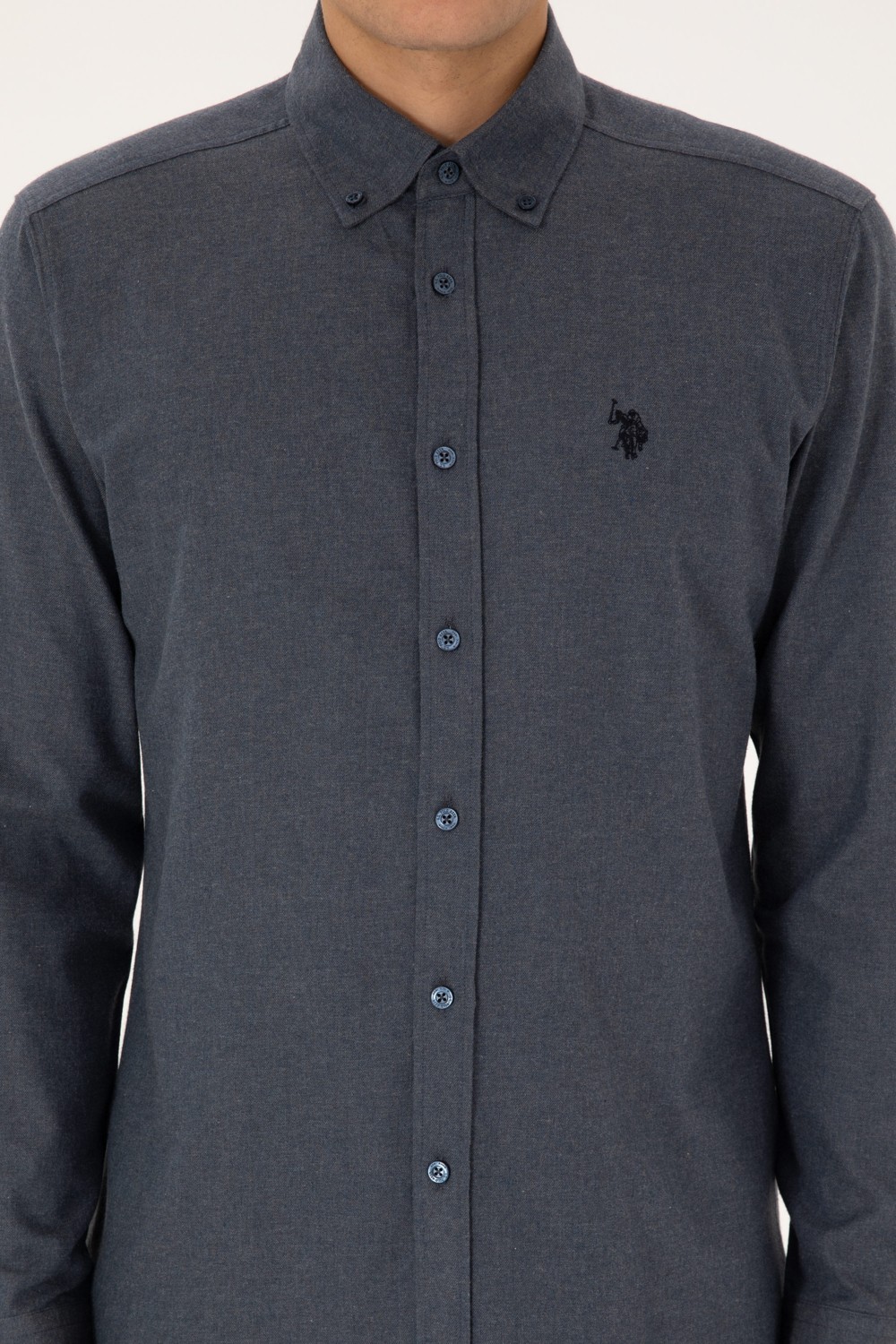 U.S. Polo Assn. Erkek Açık Lacivert Uzun Kollu Gömlek 50308554-VR059 görsel 6