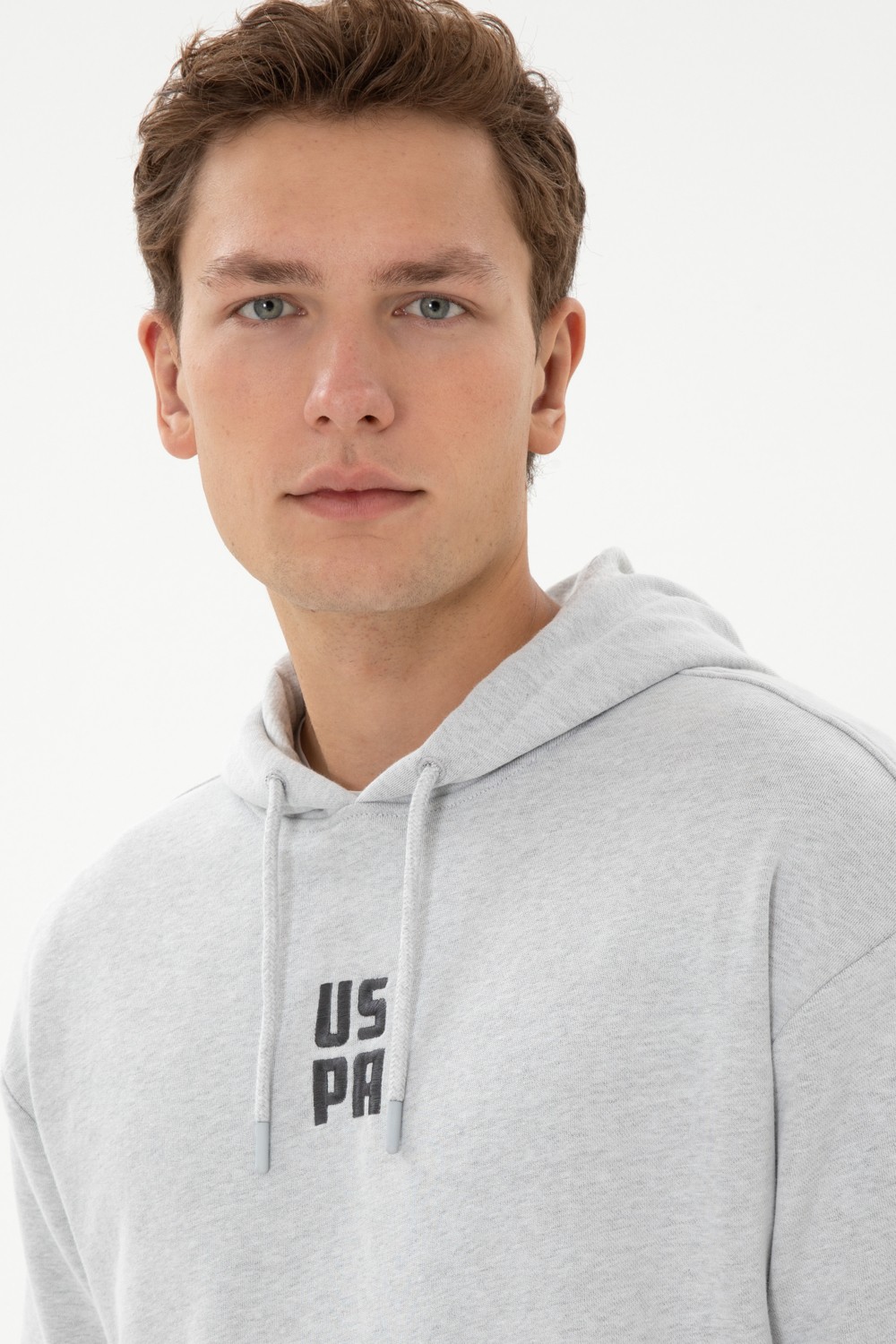 U.S. Polo Assn. Erkek Comfort Fit Kapüşonlu Kısa Kollu Siyah Sweatshirt 50320030-VR046 görsel 2