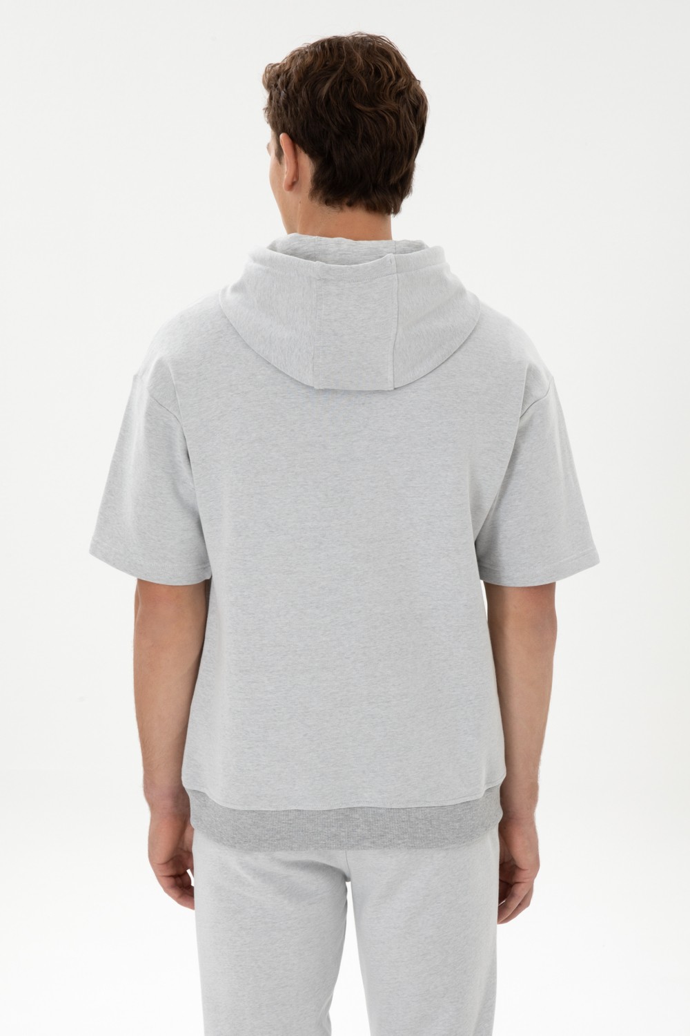 U.S. Polo Assn. Erkek Comfort Fit Kapüşonlu Kısa Kollu Siyah Sweatshirt 50320030-VR046 görsel 5
