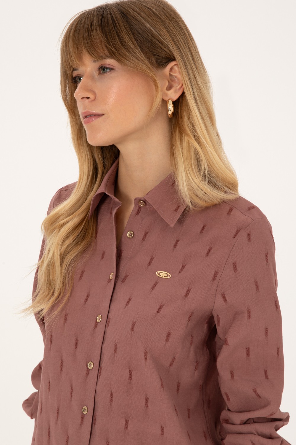U.S. Polo Assn. Kadın Siyah Gömlek Desenli 50308707-VR046 görsel 2