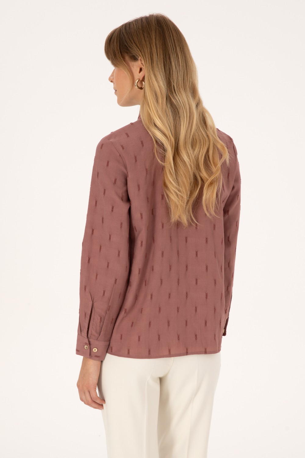 U.S. Polo Assn. Kadın Siyah Gömlek Desenli 50308707-VR046 görsel 5