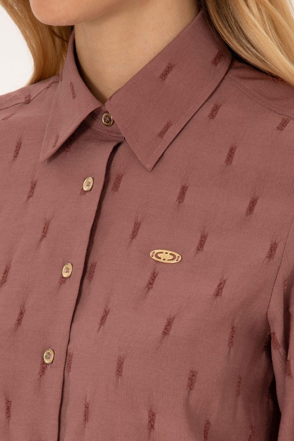 U.S. Polo Assn. Kadın Siyah Gömlek Desenli 50308707-VR046 görsel 7