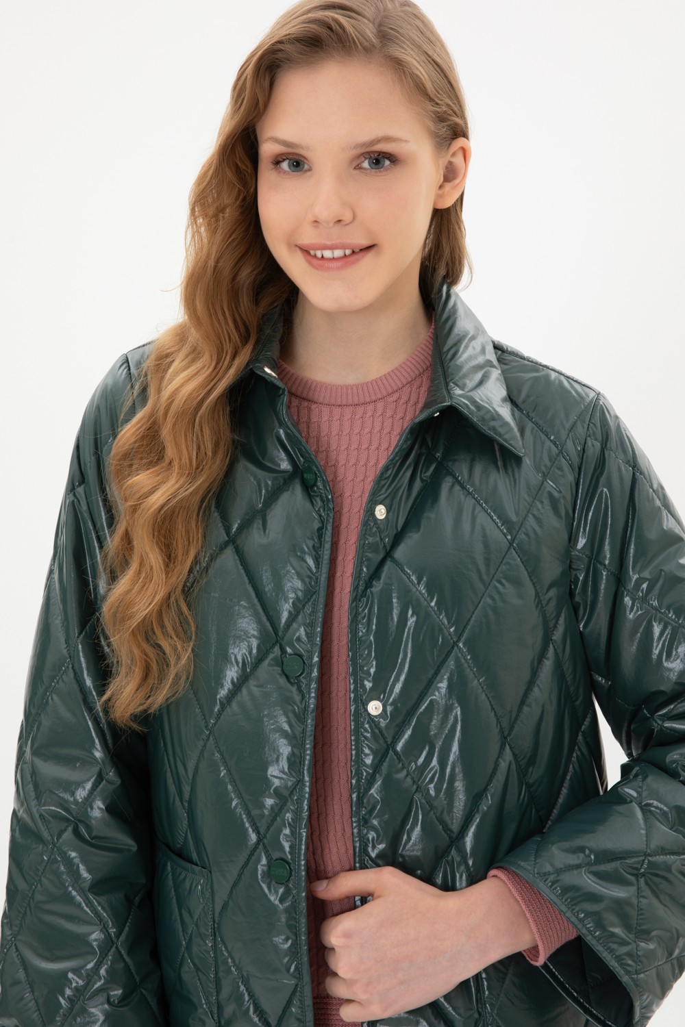 U.S. Polo Assn. Kadın Koyu Yeşil Mont 50312102-VR079 görsel 2