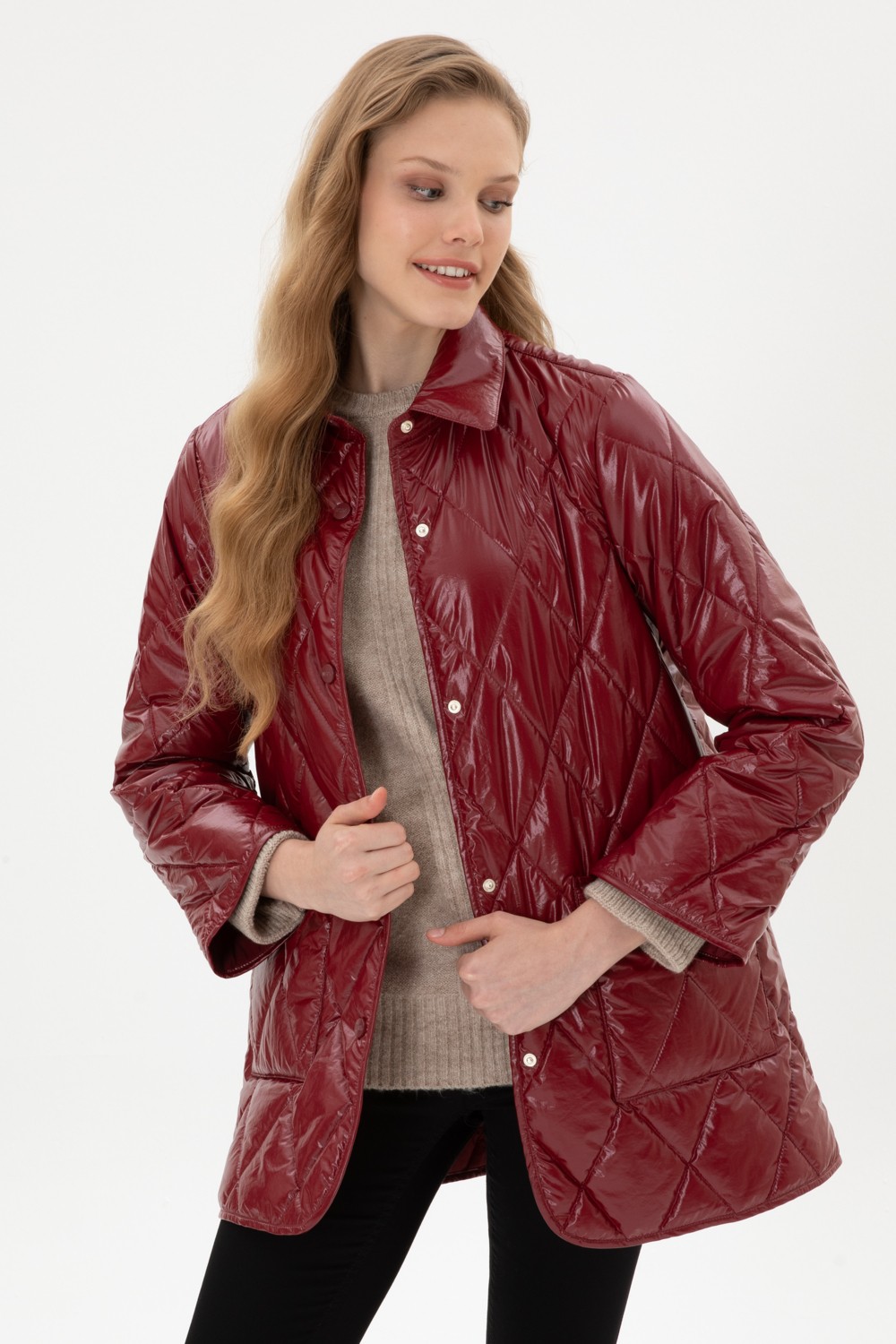 U.S. Polo Assn. Kadın Koyu Yeşil Mont 50312102-VR079 görsel 8