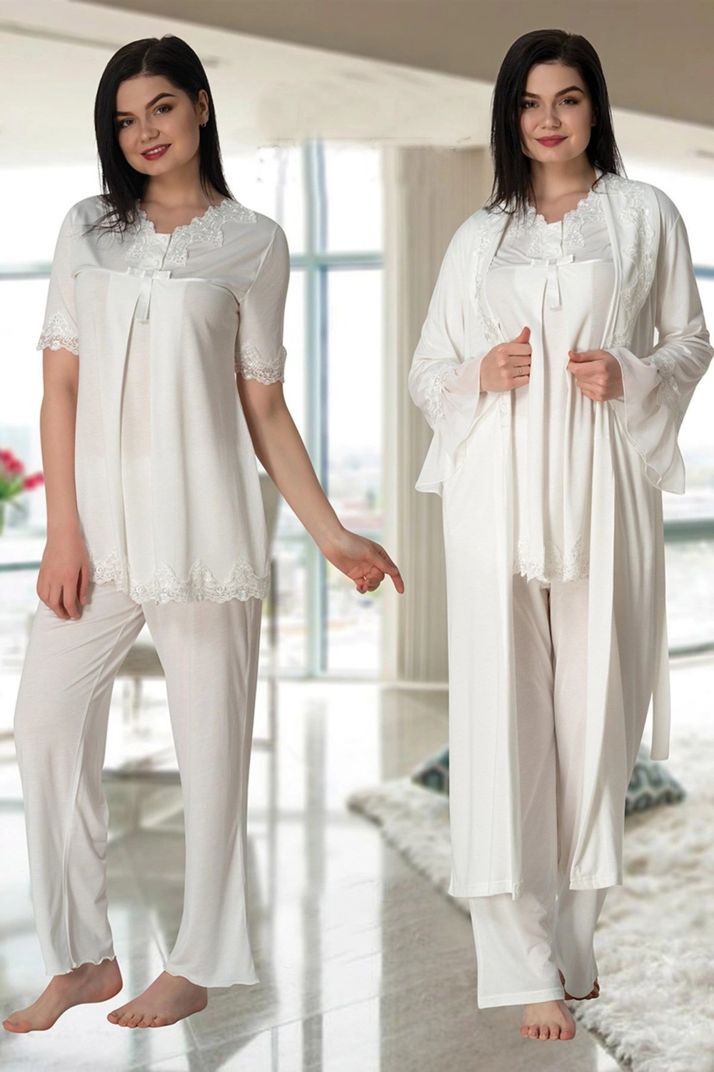 Larimar Effortt 5034 Sabahlıklı Lohusa Pijama Takımı